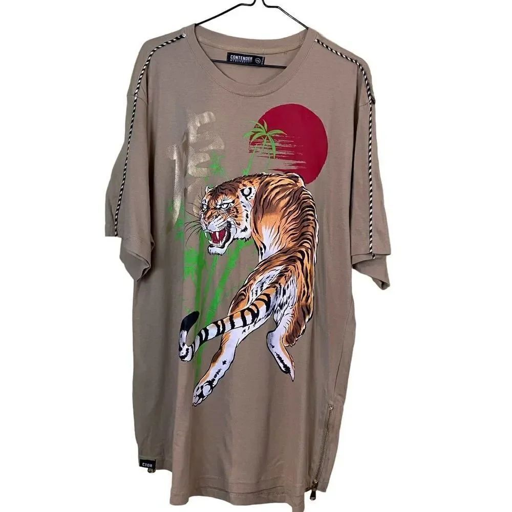 Contender MCMLXXXV111 Graphic Tiger Top Size 2XL Unisex